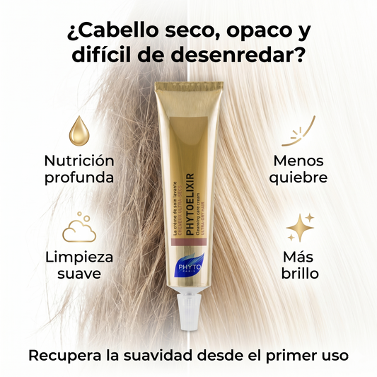 PHYTO PARIS Phytoelixir Crema Lavante Nutritiva para Cabello Muy Seco e Hidratación Profunda