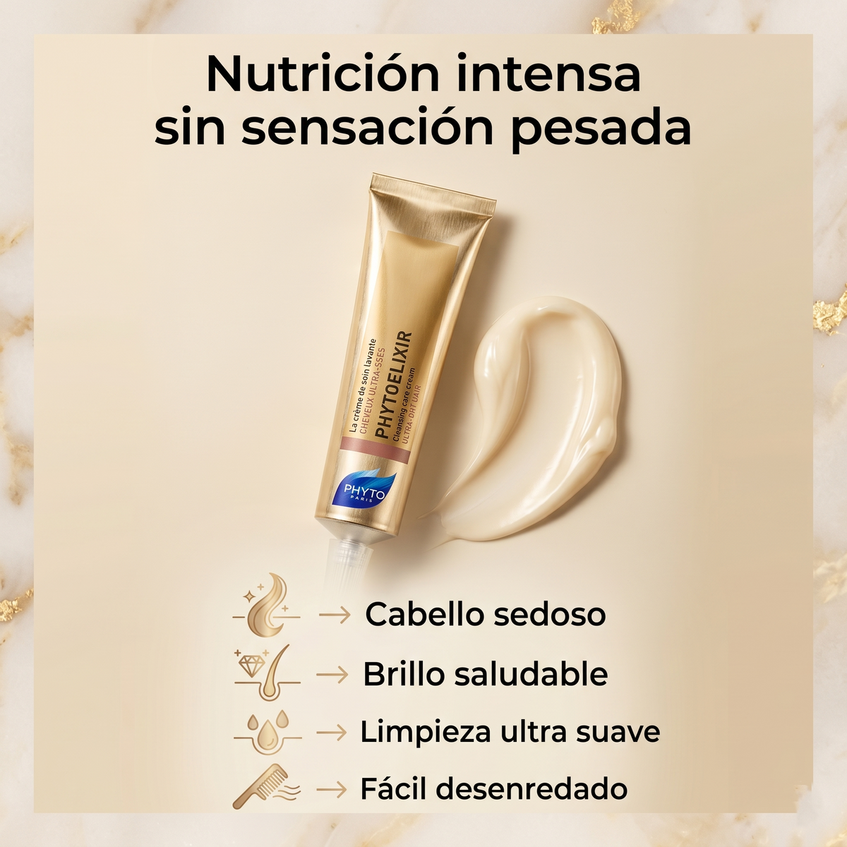PHYTO PARIS Phytoelixir Crema Lavante Nutritiva para Cabello Muy Seco e Hidratación Profunda