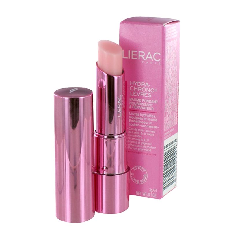 LIERAC Hydra-Chrono+ Lips: Bálsamo labial que hidrata y repara, dejando los labios suaves y con acabado saludable.
