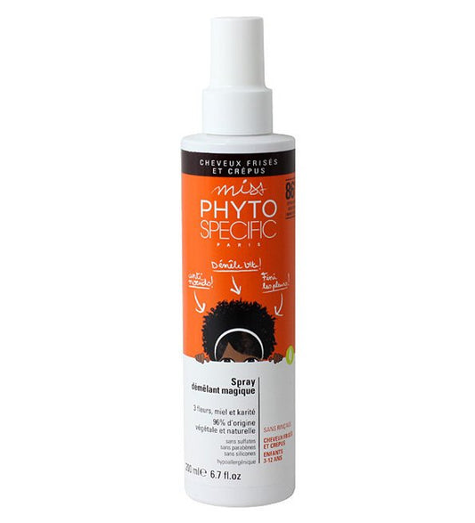 PHYTO PARIS Phytospecific Spray Desenredante Niños Cabello Rizado u Ondulado 250 ml – Anti Nudos, Suavizante, Sin Peso