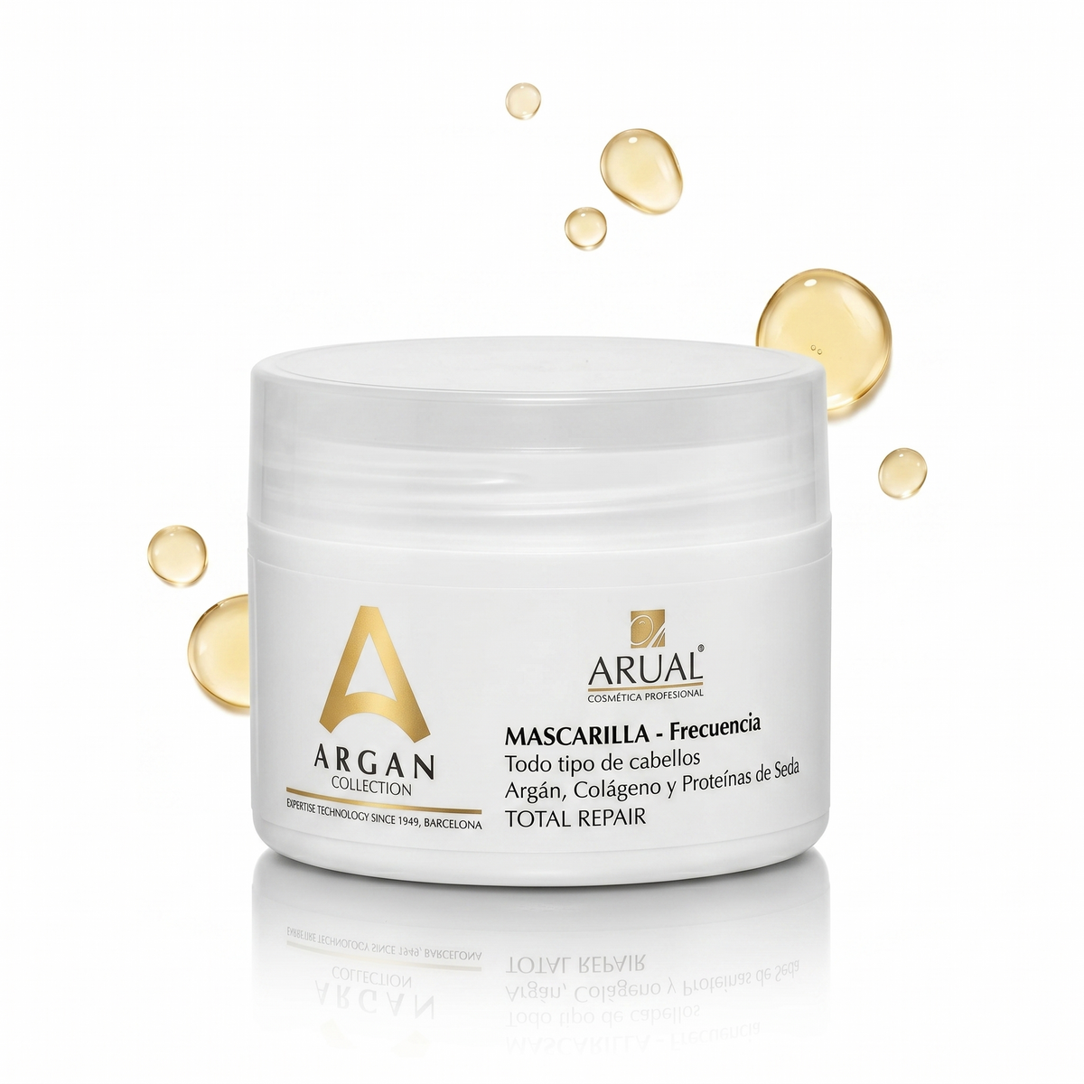 ARUAL Mascarilla Capilar con Aceite de Argán para Cabello Seco y Dañado Hidratación Profunda Elasticidad Brillo y Efecto Sedoso