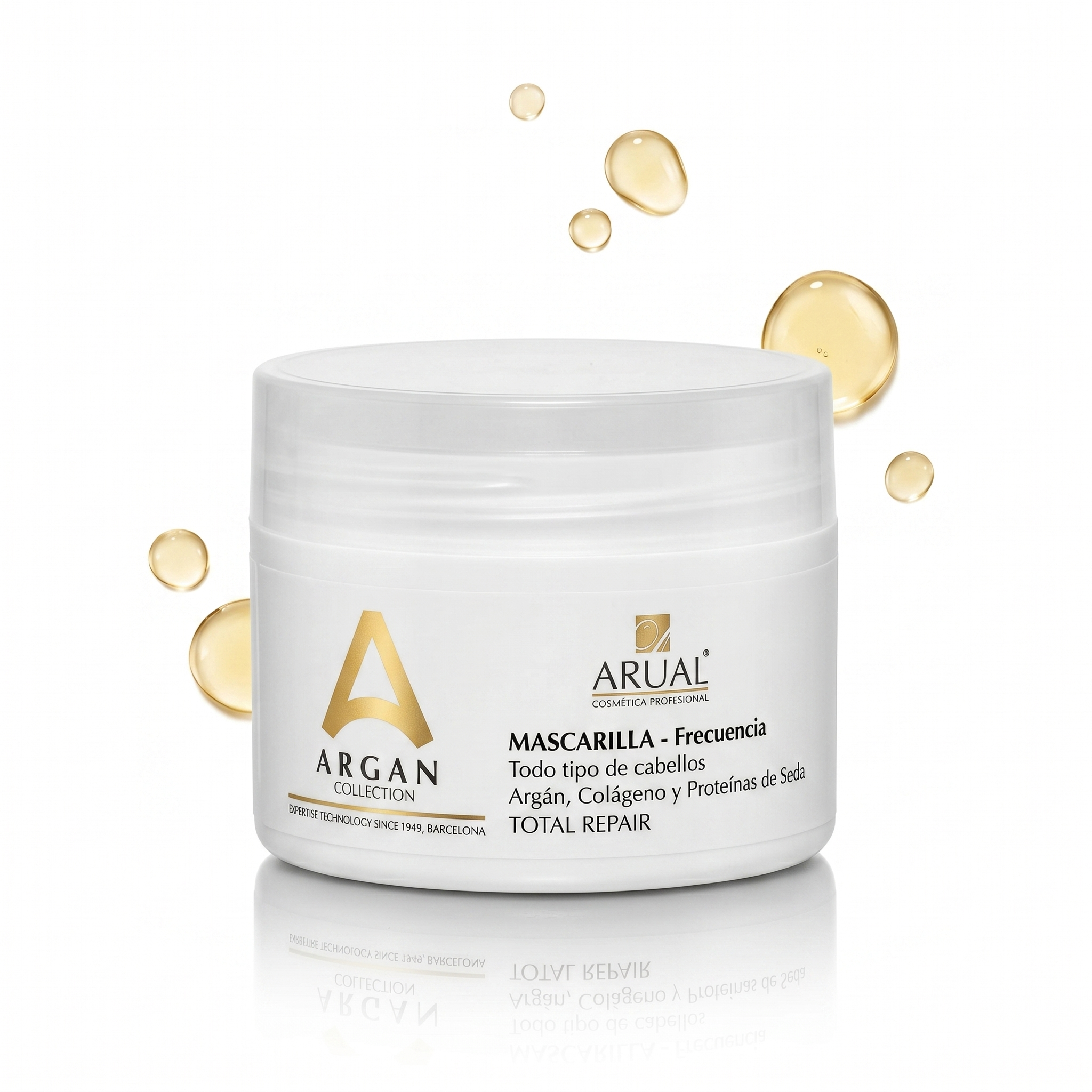ARUAL Mascarilla Capilar con Aceite de Argán para Cabello Seco y Dañado Hidratación Profunda Elasticidad Brillo y Efecto Sedoso