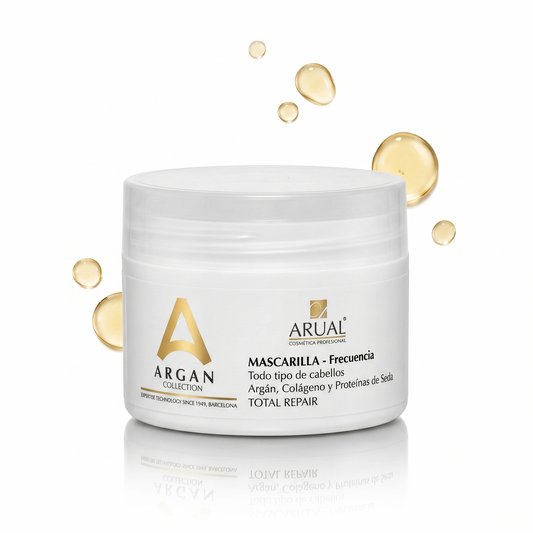 ARUAL Mascarilla Capilar con Aceite de Argán para Cabello Seco y Dañado Hidratación Profunda Elasticidad Brillo y Efecto Sedoso