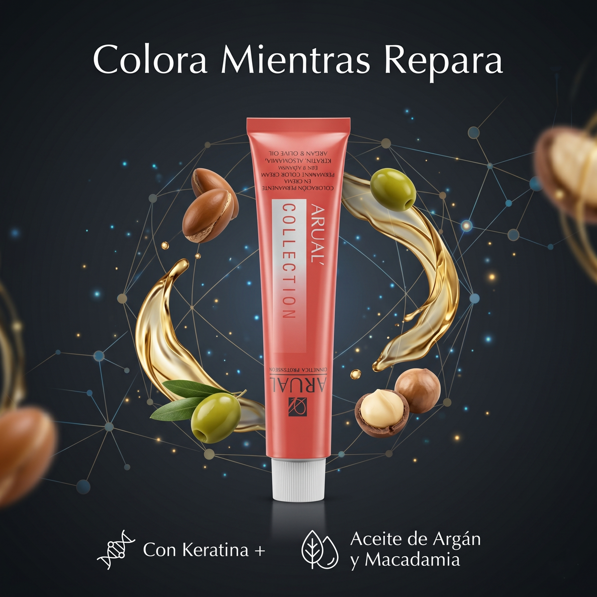ARUAL Collection Tinte Profesional Permanente + Oxidante | Cobertura Total y Brillo Intenso