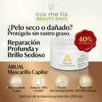 ARUAL Mascarilla Capilar con Aceite de Argán para Cabello Seco y Dañado Hidratación Profunda Elasticidad Brillo y Efecto Sedoso