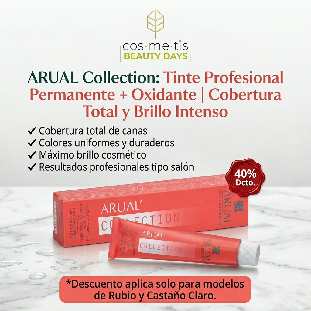 ARUAL Collection Tinte Profesional Permanente + Oxidante | Cobertura Total y Brillo Intenso