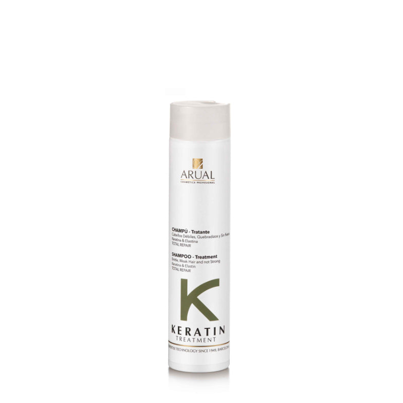 ARUAL Keratin Treatment Shampoo: Limpieza fortalecedora con keratina para reparar y proteger la fibra.