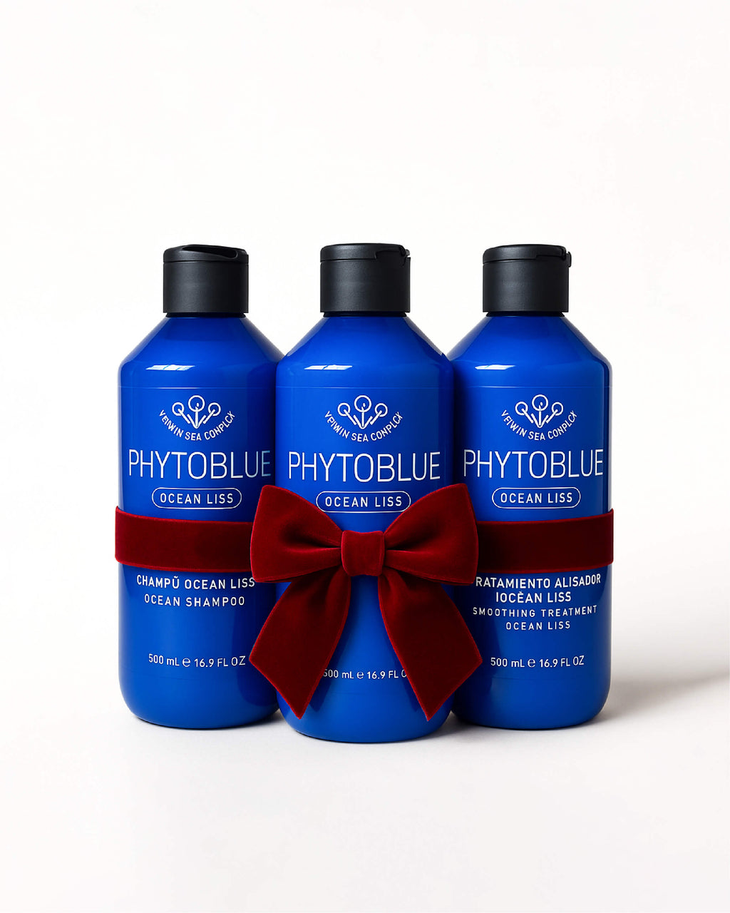 PHYTOBLUE Kit Ocean Liss TAMAÑO PROFESIONAL: Sistema alisante de salón para lograr cabello más lacio y con frizz controlado.
