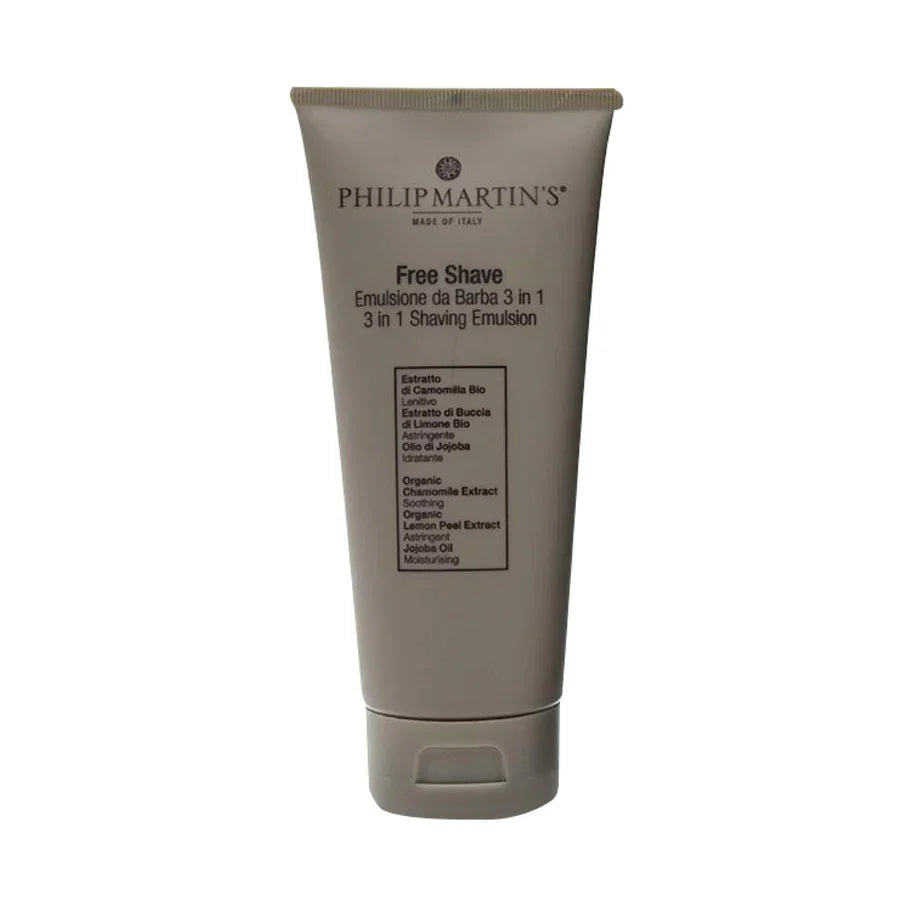 PHILIP MARTIN’S Free Shave: Crema/gel de afeitado suave con efecto calmante.
