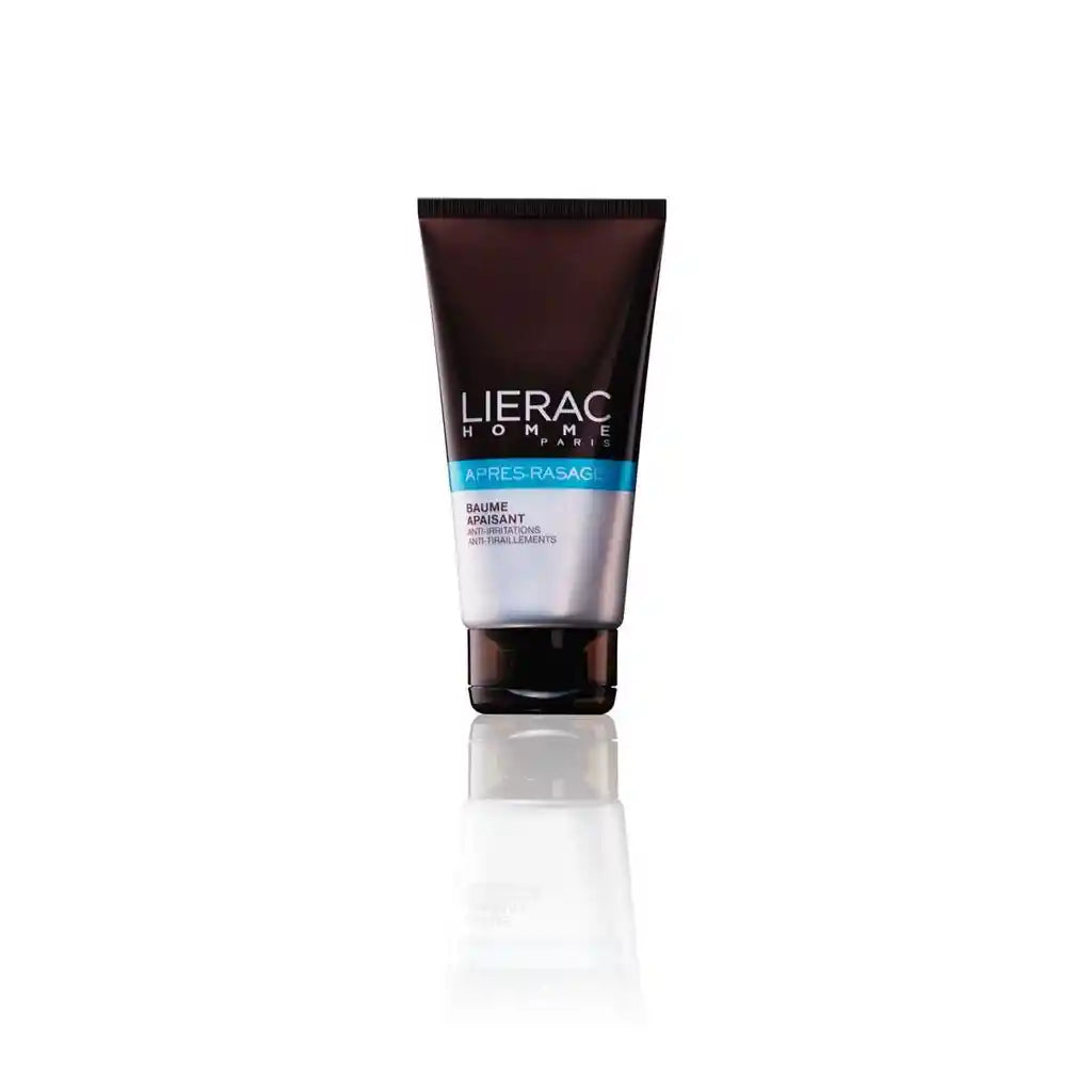 LIERAC Homme After-Shave: Bálsamo posafeitado que calma al instante, reduce enrojecimiento y mejora el confort de la piel.