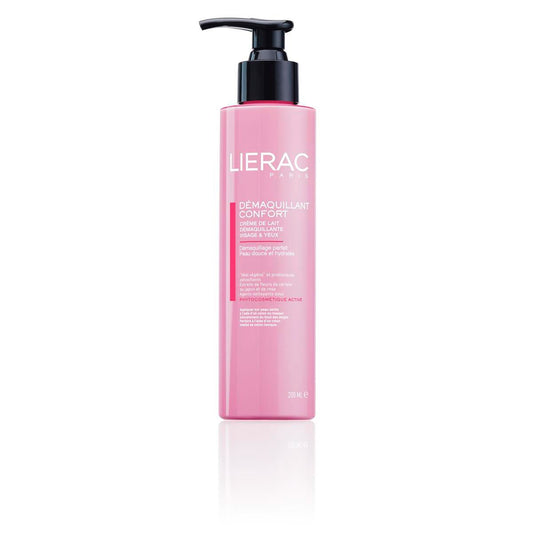 LIERAC Demaquillant Confort: Leche desmaquillante de textura suave que retira impurezas y maquilla­je dejando la piel confortable.