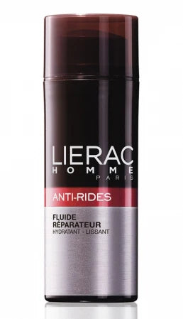 LIERAC Homme Anti-Rides: Fluido ligero que hidrata y ayuda a alisar arrugas, aportando elasticidad y una piel con mejor aspecto.