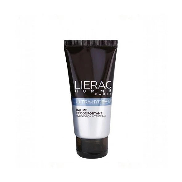 LIERAC Homme Ultra-Hydratant: Bálsamo de hidratación prolongada que suaviza la piel y ayuda a disminuir líneas finas visibles.