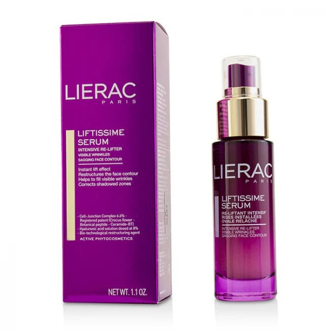 LIERAC Liftissime Suero: Sérum tensor que contribuye a tensar y alisar la piel, mejorando visiblemente su elasticidad.