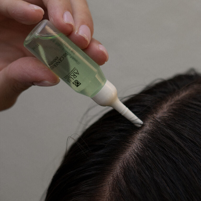 ARUAL Ampolletas Regeneradoras: Monodosis intensiva que revitaliza y fortalece el cabello frágil.