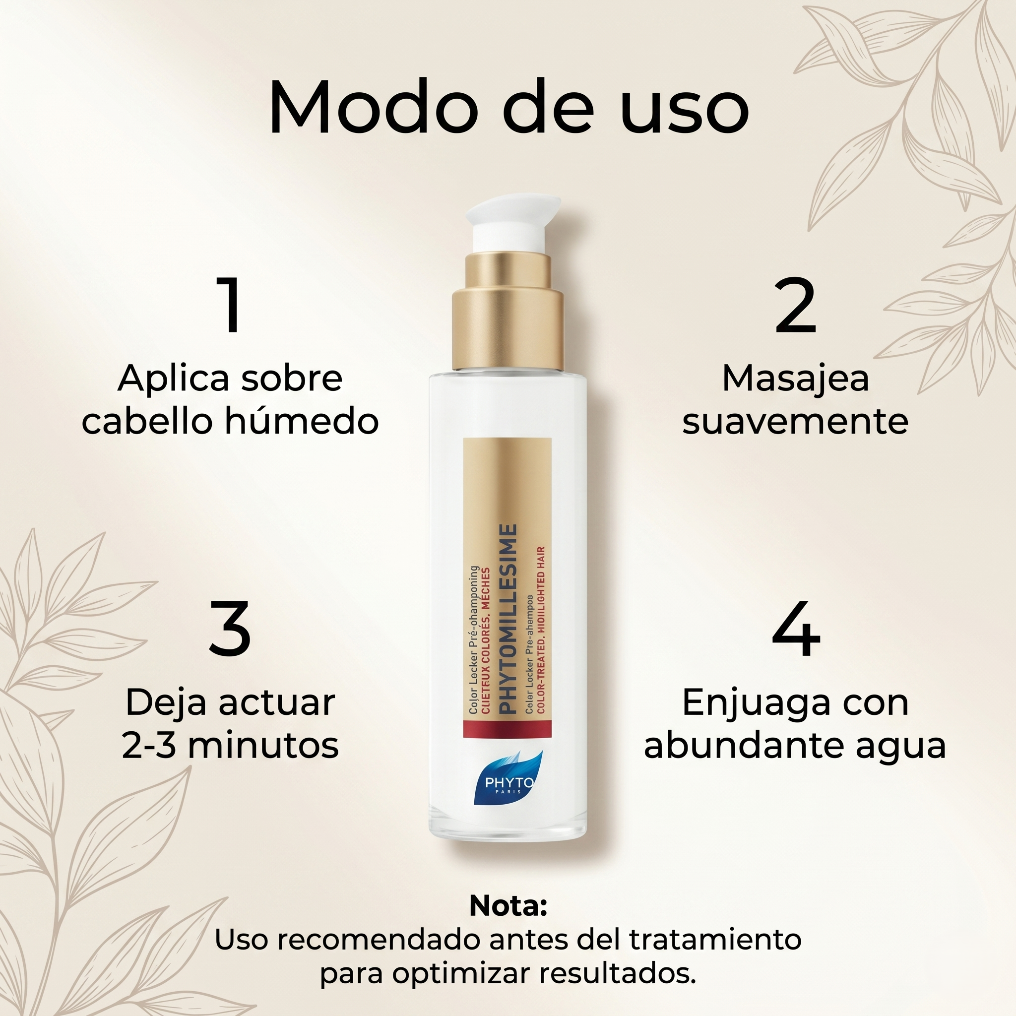 PHYTO PARIS Phytomillesime Color Locker Pre-Shampoo para Cabello Teñido | Protector del Color y Fijador de Pigmentos