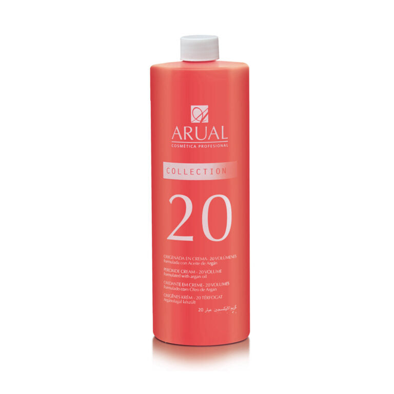 ARUAL Oxigenada 20 VOL TAMAÑO PROFESIONAL: Peróxido estabilizado para servicios de coloración de tinte de cobertura y matiz.