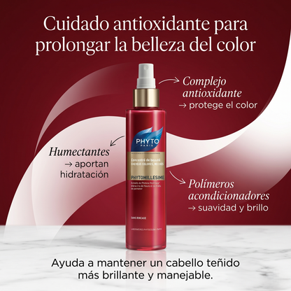 PHYTO PARIS Phytomillesime Concentrado Leave In para Cabello Teñido y con Mechas | Tratamiento Sin Enjuague Antifrizz con Hidratación, Brillo y Protección del Color