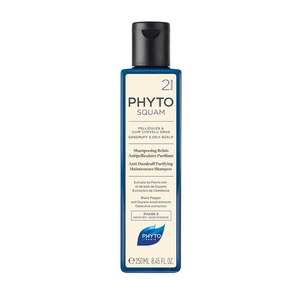 PHYTO PARIS Phytosquame Tendencia Grasa: Shampoo anticaspa purificante para cuero cabelludo con tendencia grasa; limpia y equilibra.