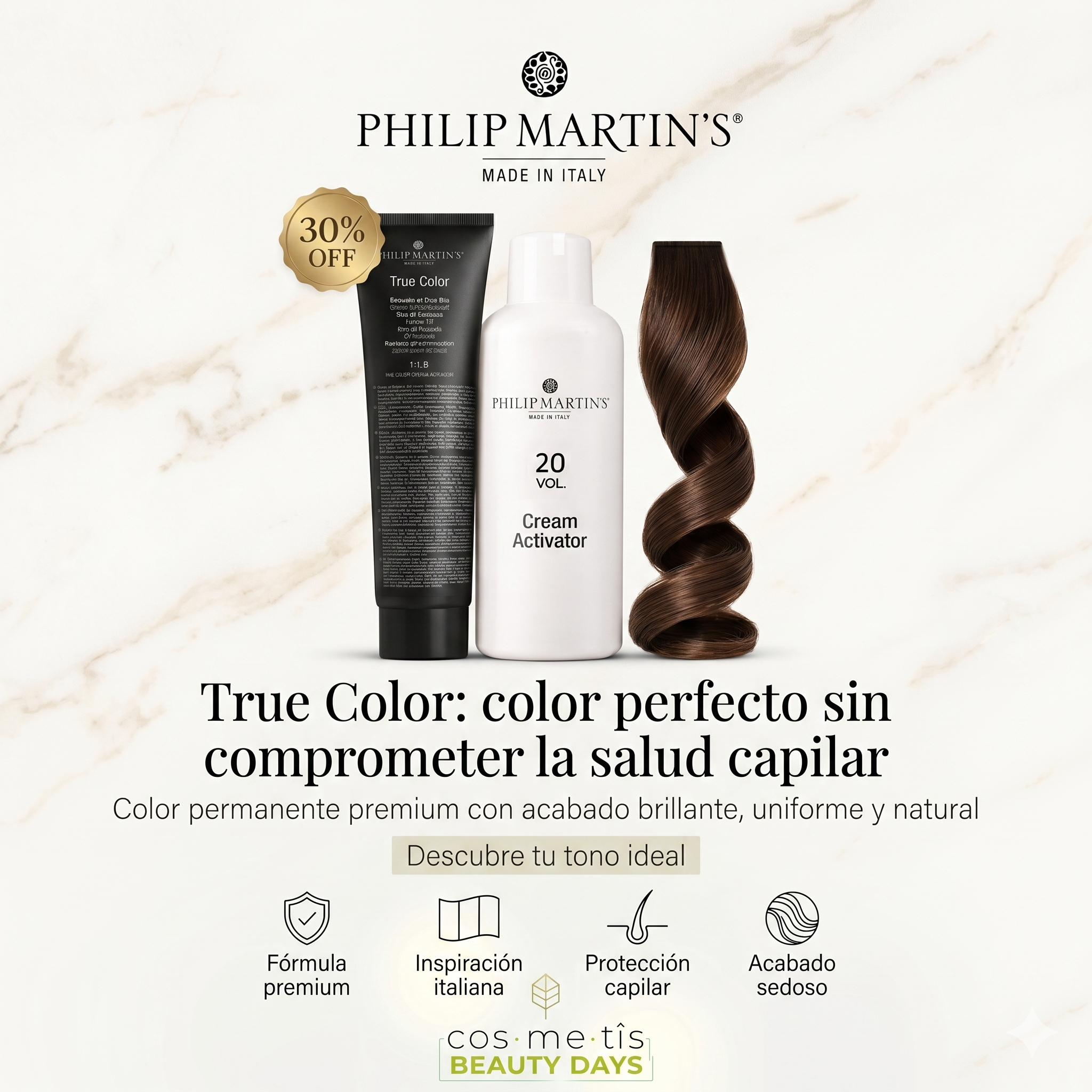 PHILIP MARTIN’S True Color Tinte Profesional Permanente 100% Cobertura Canas