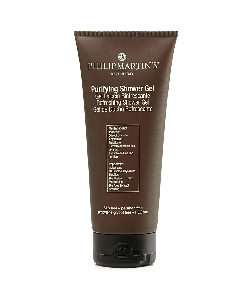 PHILIP MARTIN’S Purifying Shower Gel: Gel de ducha purificante de uso diario.