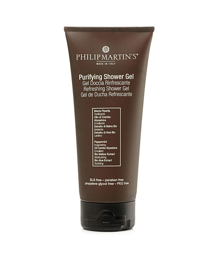 PHILIP MARTIN’S Purifying Shower Gel de Ducha Refrescante Con Aloe Vera Y Menta Para Uso Diario