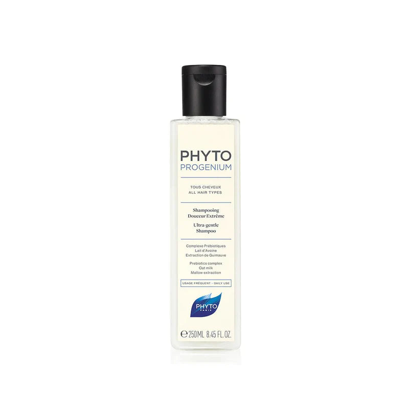 PHYTO PARIS Phytoprogenium Shampoo: Limpieza ultra-suave de base botánica que preserva el equilibrio del cuero cabelludo y aporta brillo.