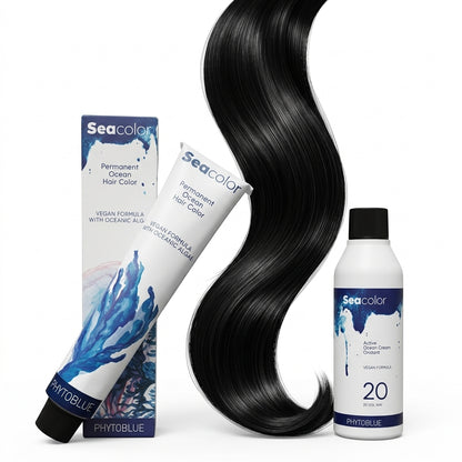 PHYTOBLUE Sea Color Tinte Permanente Profesional Para Cabello Vegano Sin PPD