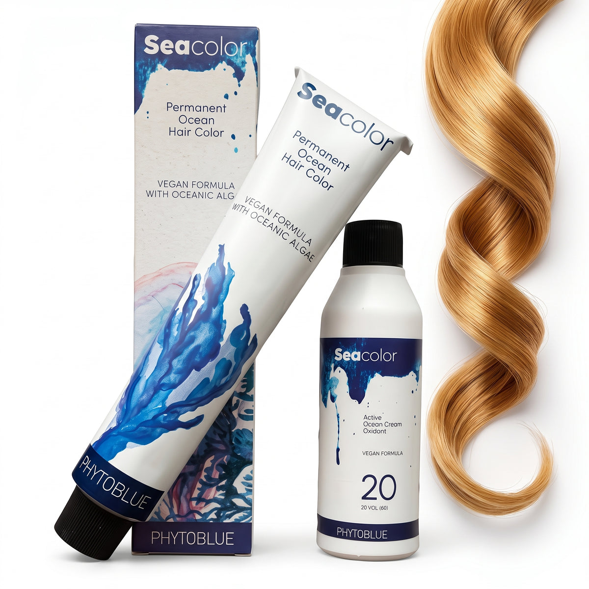 PHYTOBLUE Sea Color Tinte Permanente Profesional Para Cabello Vegano Sin PPD