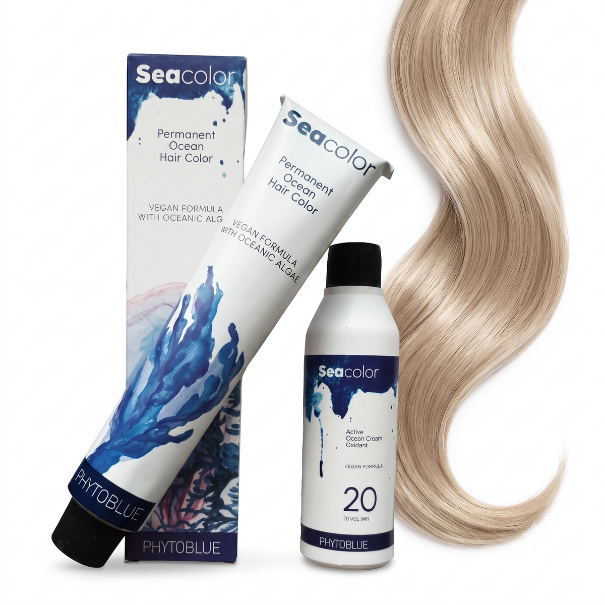 PHYTOBLUE Sea Color Tinte Permanente Profesional Para Cabello Vegano Sin PPD