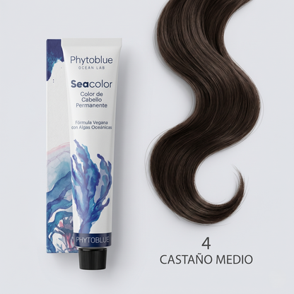 PHYTOBLUE Sea Color Tinte Permanente Profesional Para Cabello Vegano Sin PPD