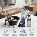 PHYTOBLUE Sea Color Tinte Permanente Profesional Para Cabello Vegano Sin PPD – Cobertura Total de Canas, Coloración Capilar de Larga Duración con Algas Mediterráneas, Brillo Intenso y Protección de Fibra Capilar