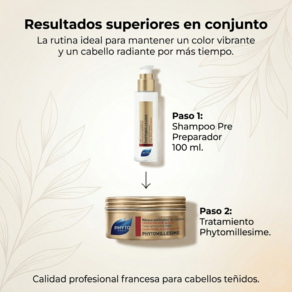 PHYTO PARIS Phytomillesime Color Locker Pre-Shampoo para Cabello Teñido | Protector del Color y Fijador de Pigmentos