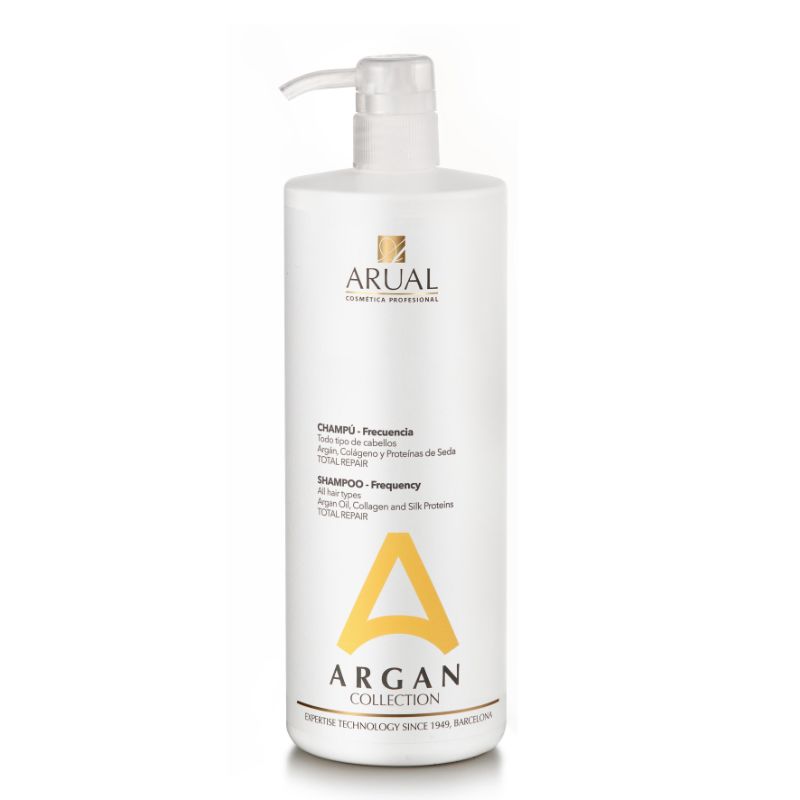 ARUAL Argan Frecuencia Shampoo TAMAÑO PROFESIONAL: Limpieza diaria suave con nutrición ligera para todo tipo de cabello.