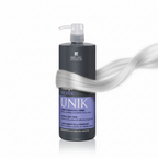 ARUAL UNIK Silver Shampoo TAMAÑO PROFESIONAL: Matiza amarillos en rubios, grises y blancos para un tono más frío.