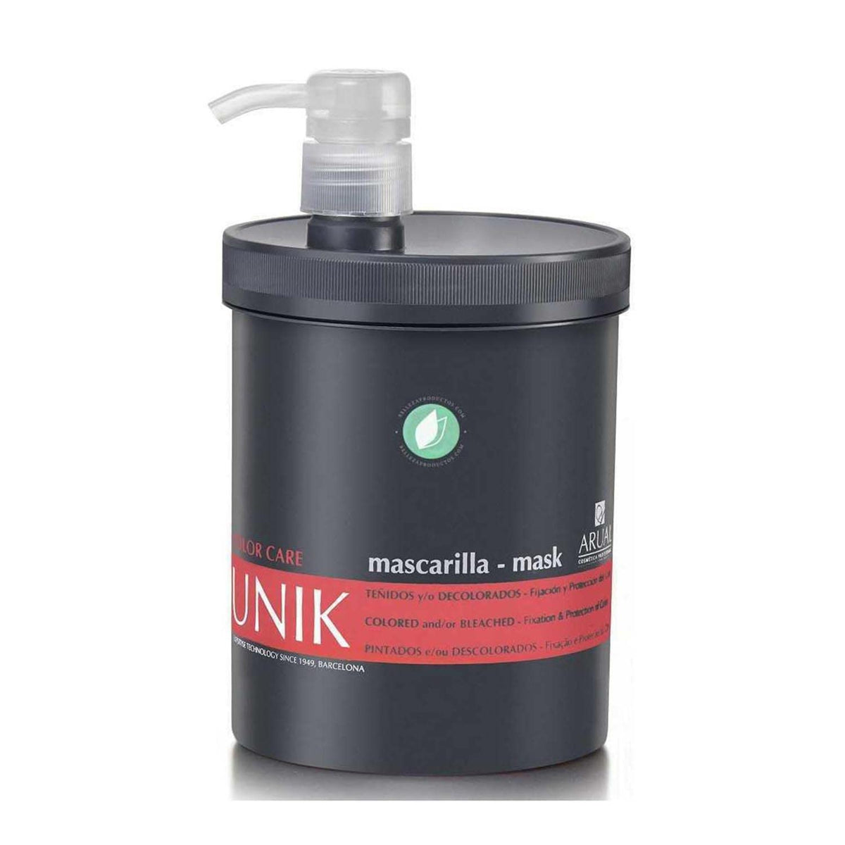 ARUAL UNIK Color Care Mascarilla TAMAÑO PROFESIONAL: Nutre y ayuda a mantener el color vibrante por más tiempo.