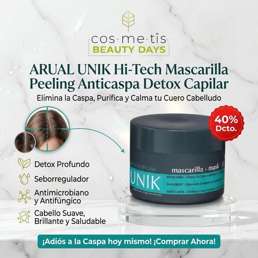 ARUAL UNIK Hi-Tech Mascarilla Peeling Anticaspa Detox Capilar