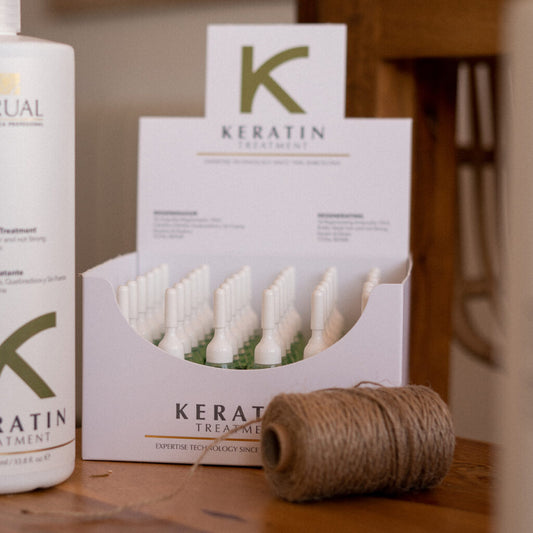 ARUAL Keratin Treatment Regenerador Ampolletas TAMAÑO PROFESIONAL: Tratamiento reparador de fibra; fortalece cabellos sensibilizados.