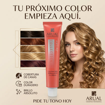 ARUAL Collection Tinte Profesional Permanente + Oxidante | Cobertura Total y Brillo Intenso