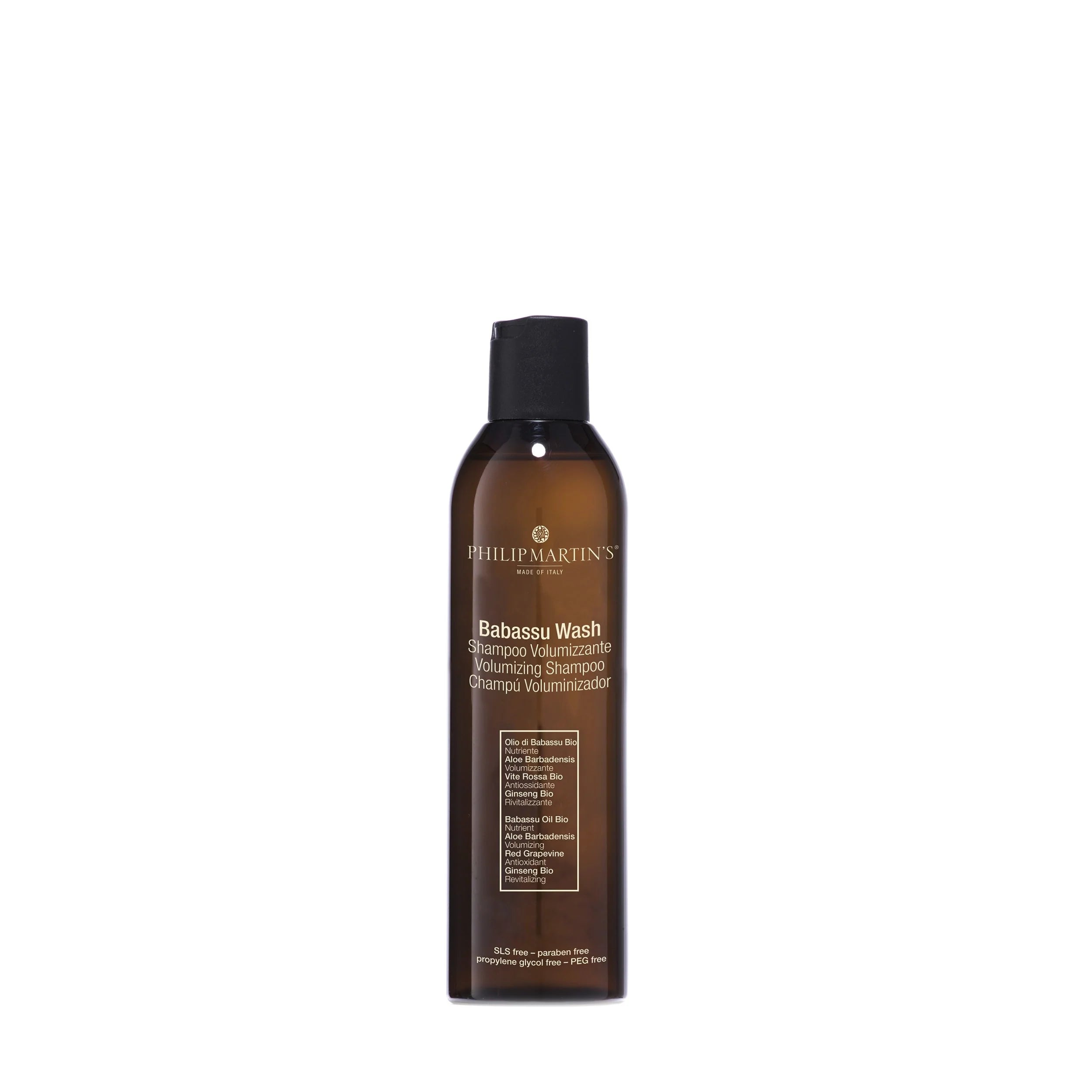 PHILIP MARTIN’S Babassu Wash Shampoo: Nutrición y suavidad para cabello seco o apagado.