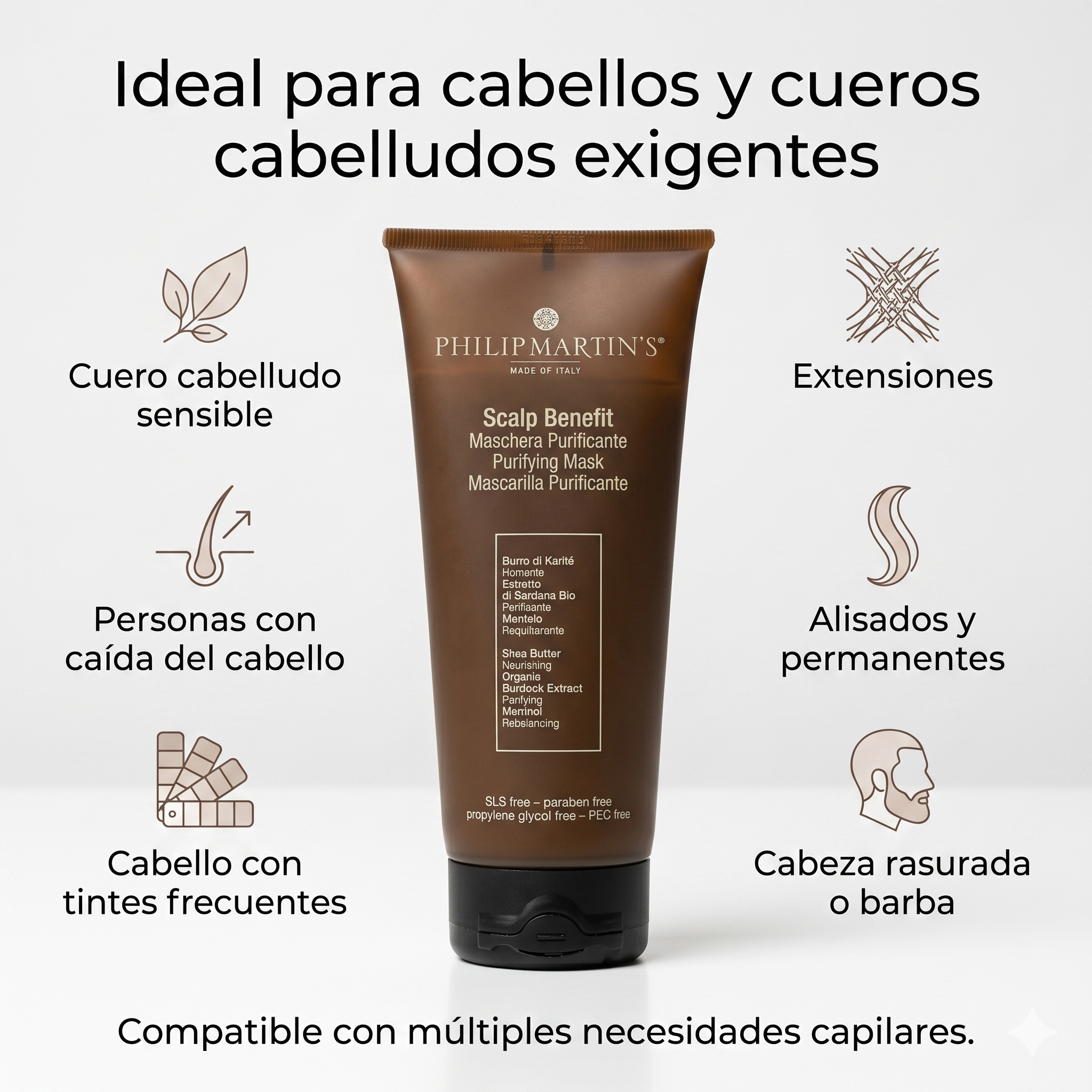 Mascarilla Capilar Purificante Philip Martin's Scalp Benefit para Cuero Cabelludo Sensible