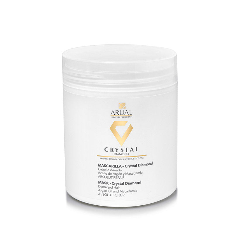 ARUAL Crystal Diamond Mascarilla TAMAÑO PROFESIONAL: Reparación y suavidad intensa en medios y puntas.