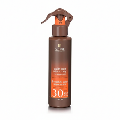 ARUAL Protector Solar SPF 30: Fotoprotección de amplio espectro para uso urbano; textura ligera y confortable.