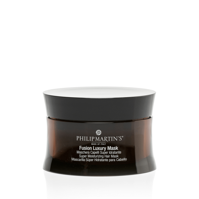 PHILIP MARTIN’S Fusion Luxury Mascarilla: Reparación premium con acabado sedoso y luminoso.