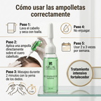 ARUAL Ampolletas Anticaída Regeneradoras Con Queratina Tratamiento Intensivo Fortalecedor Para Cabello Débil Quebradizo y Dañado 8 Ampolletas de 10ml