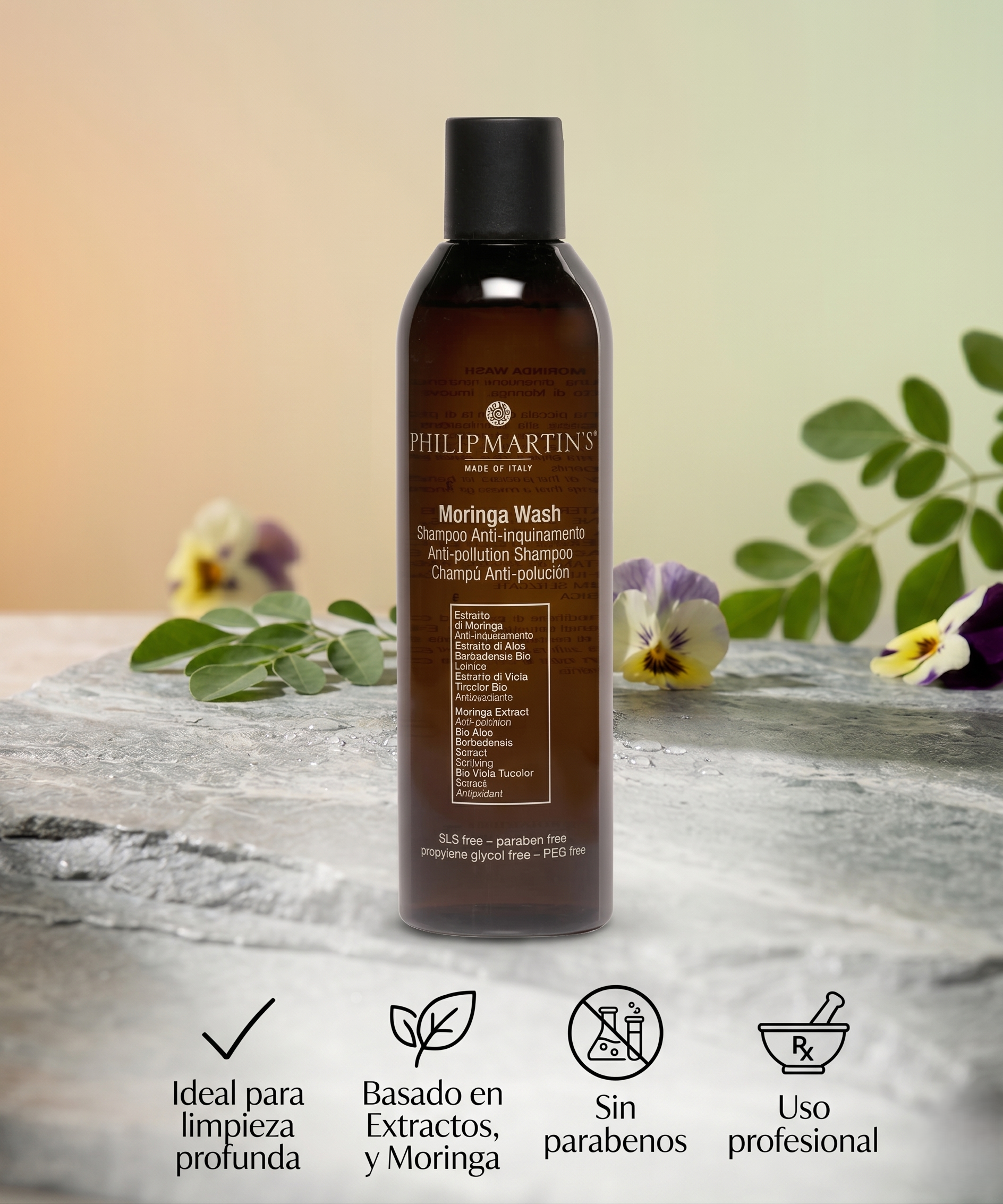 Philip Martin’s Moringa Wash Shampoo Profesional | Purifica y Revitaliza el Cabello