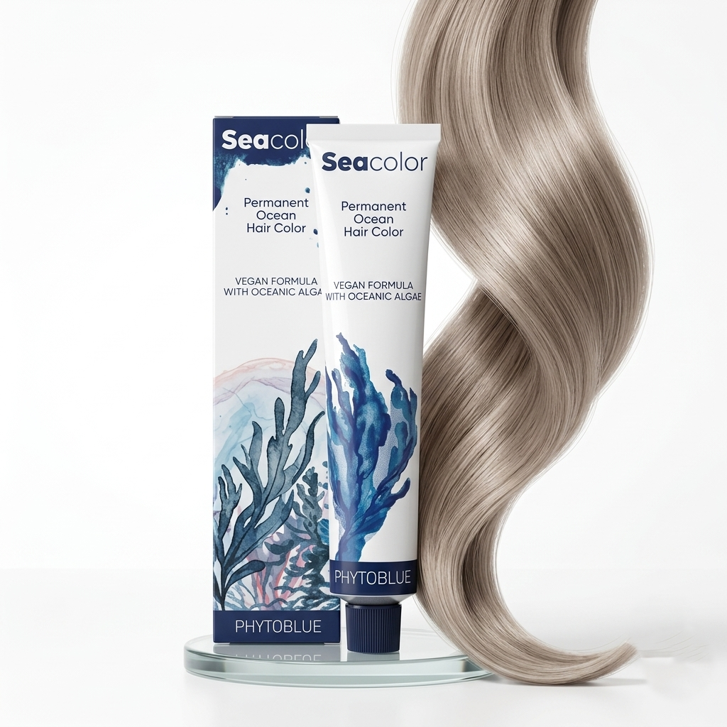 PHYTOBLUE Sea Color Tinte Permanente Profesional Para Cabello Vegano Sin PPD