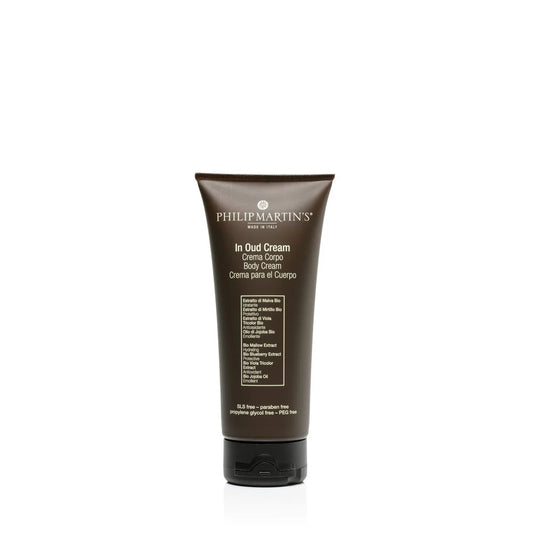 PHILIP MARTIN’S In Oud Crema Corporal: Hidratación corporal con fragancia amaderada.