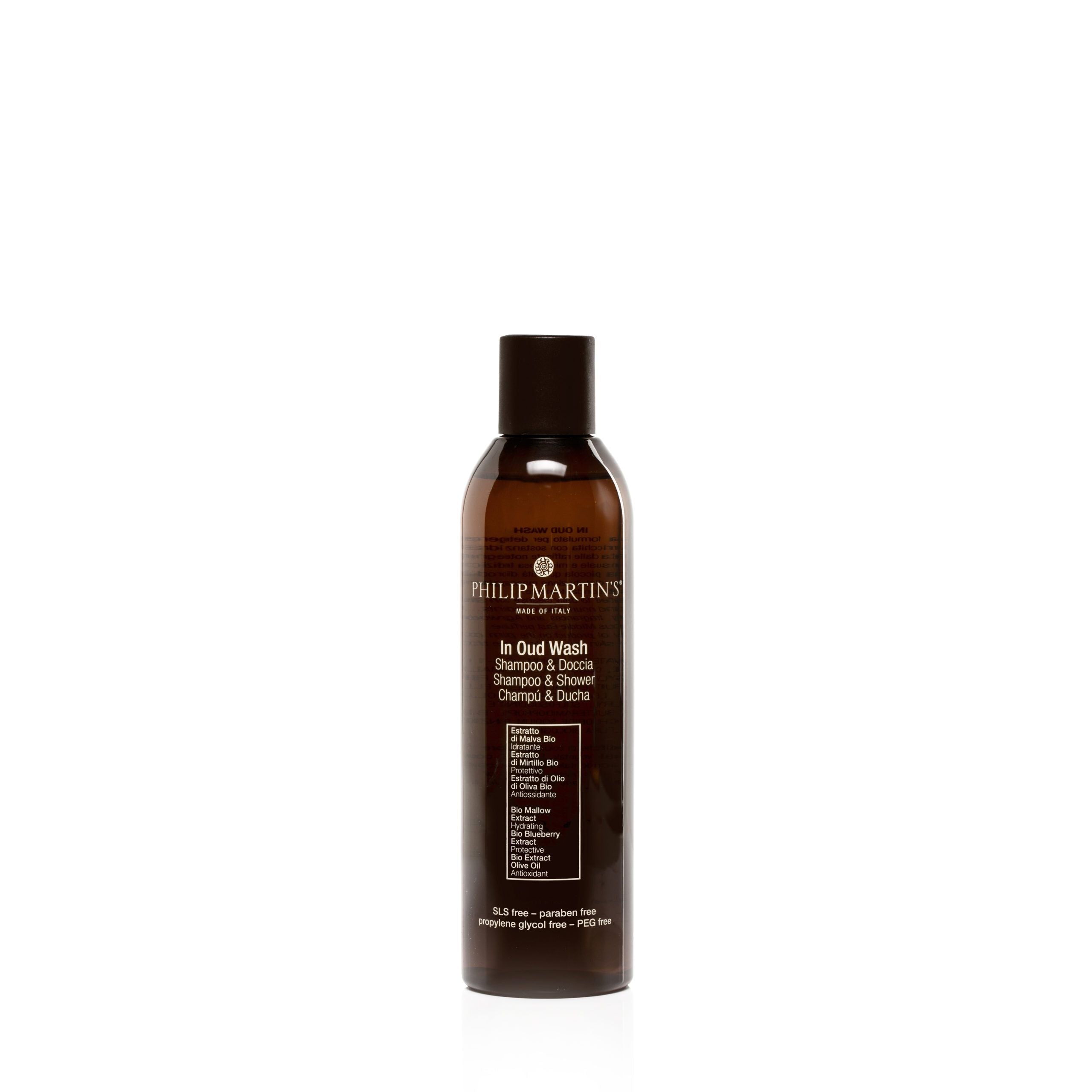 PHILIP MARTIN’S In Oud Wash Shampoo TAMAÑO PROFESIONAL: Limpieza sensorial con suavidad y brillo.