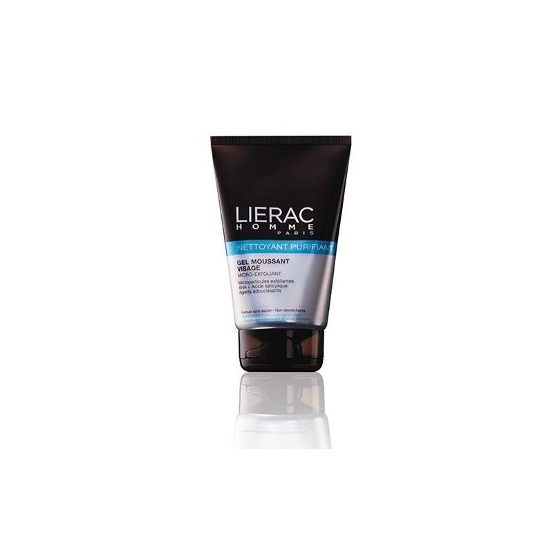 LIERAC Homme Gel Moussant: Gel limpiador facial de uso diario para piel masculina que elimina impurezas sin resecar.